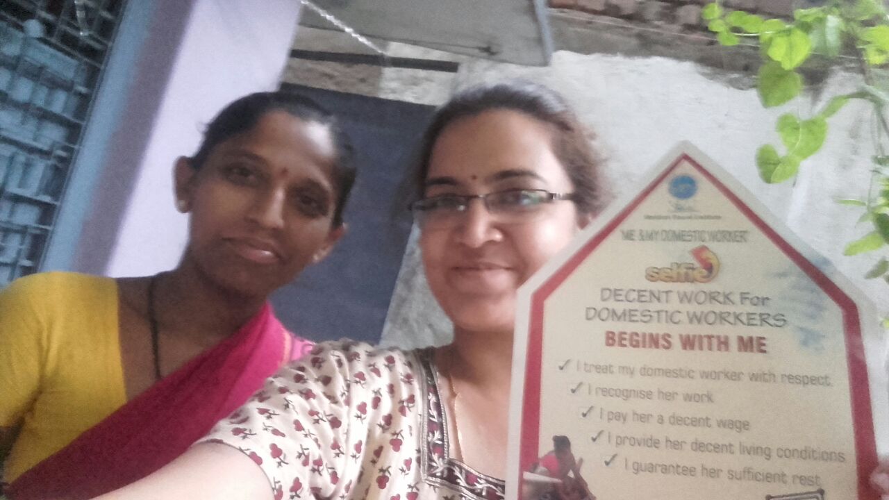 SELFIE WITH THE DOMESTIC WORKER